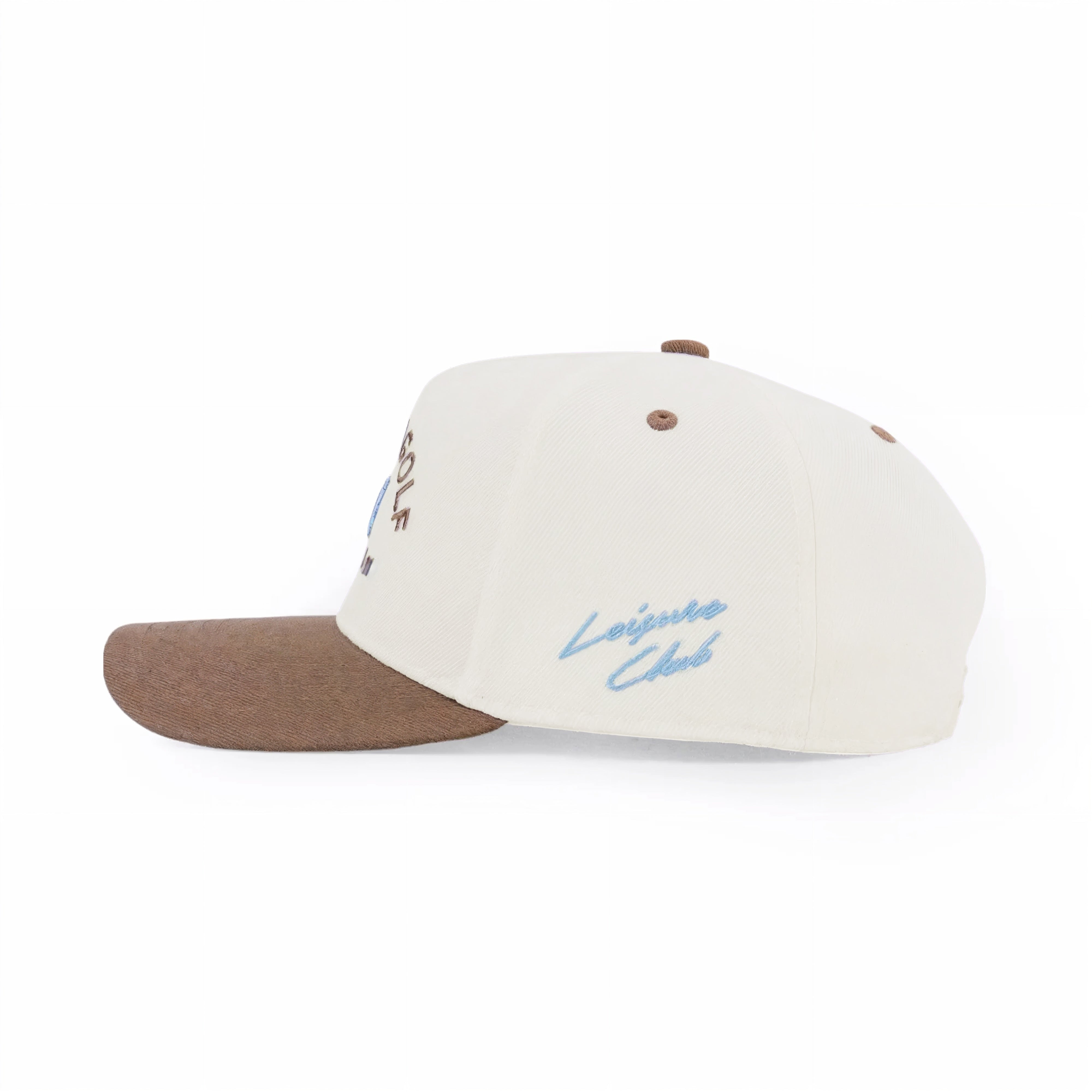 Cream Brown Flag Hat