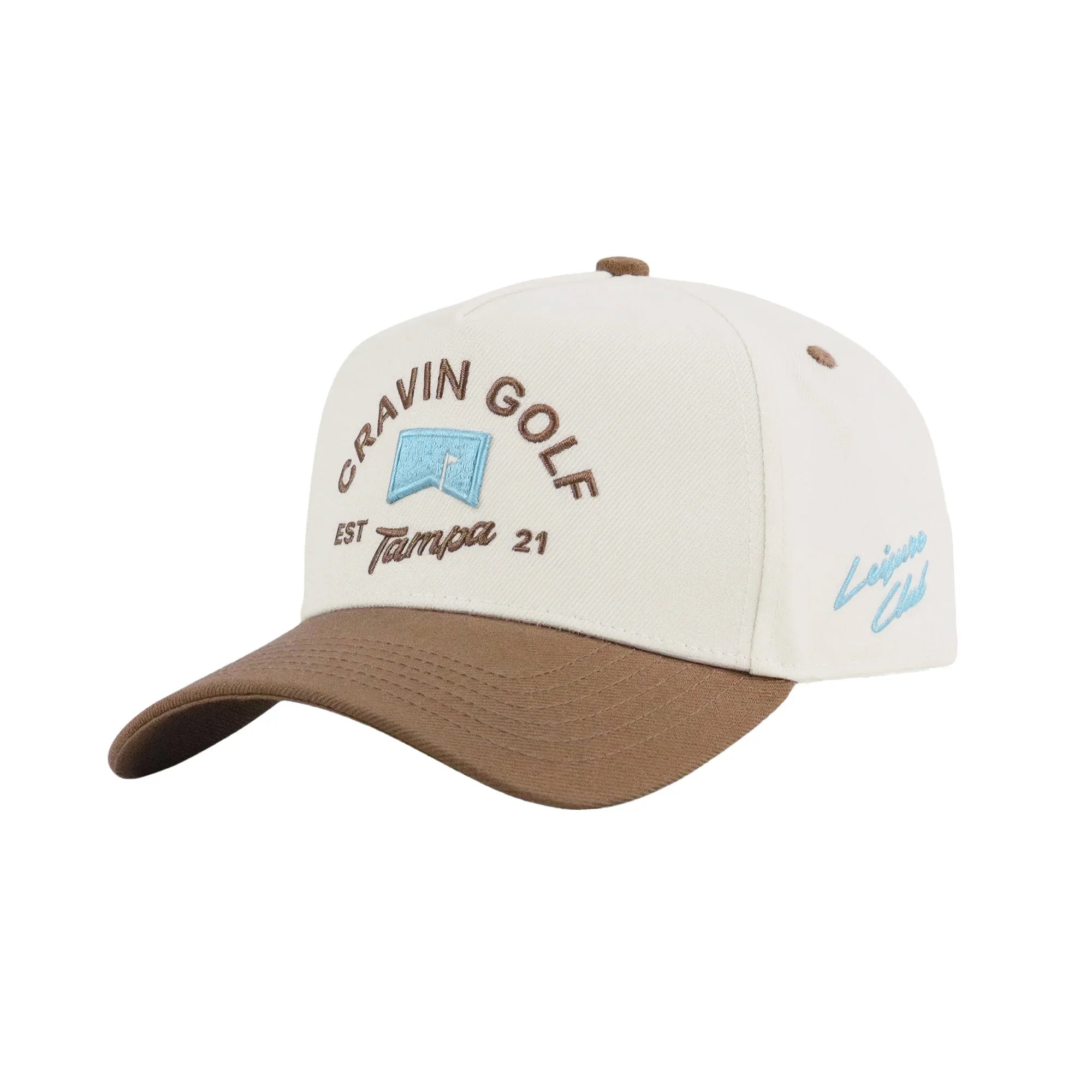 Cream Brown Flag Hat