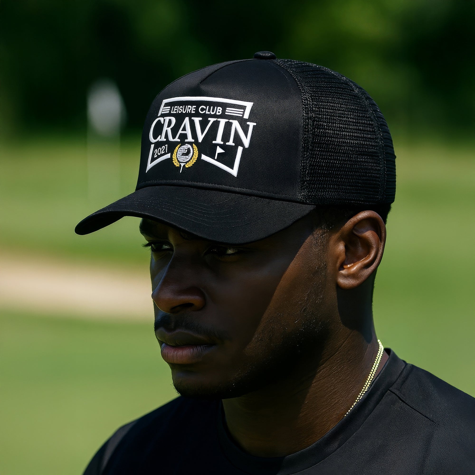Black Golf Trucker