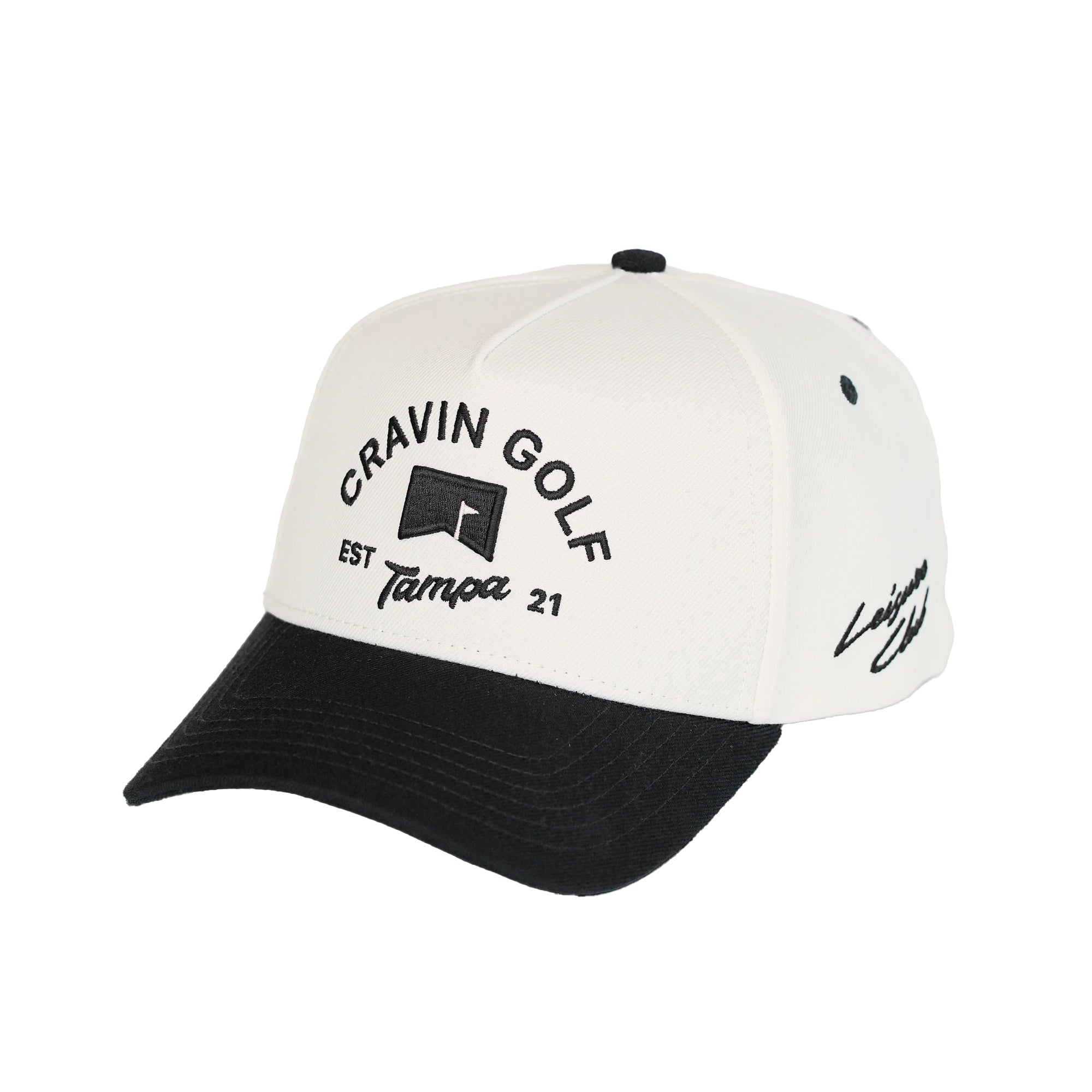 Cream Black Flag Hat