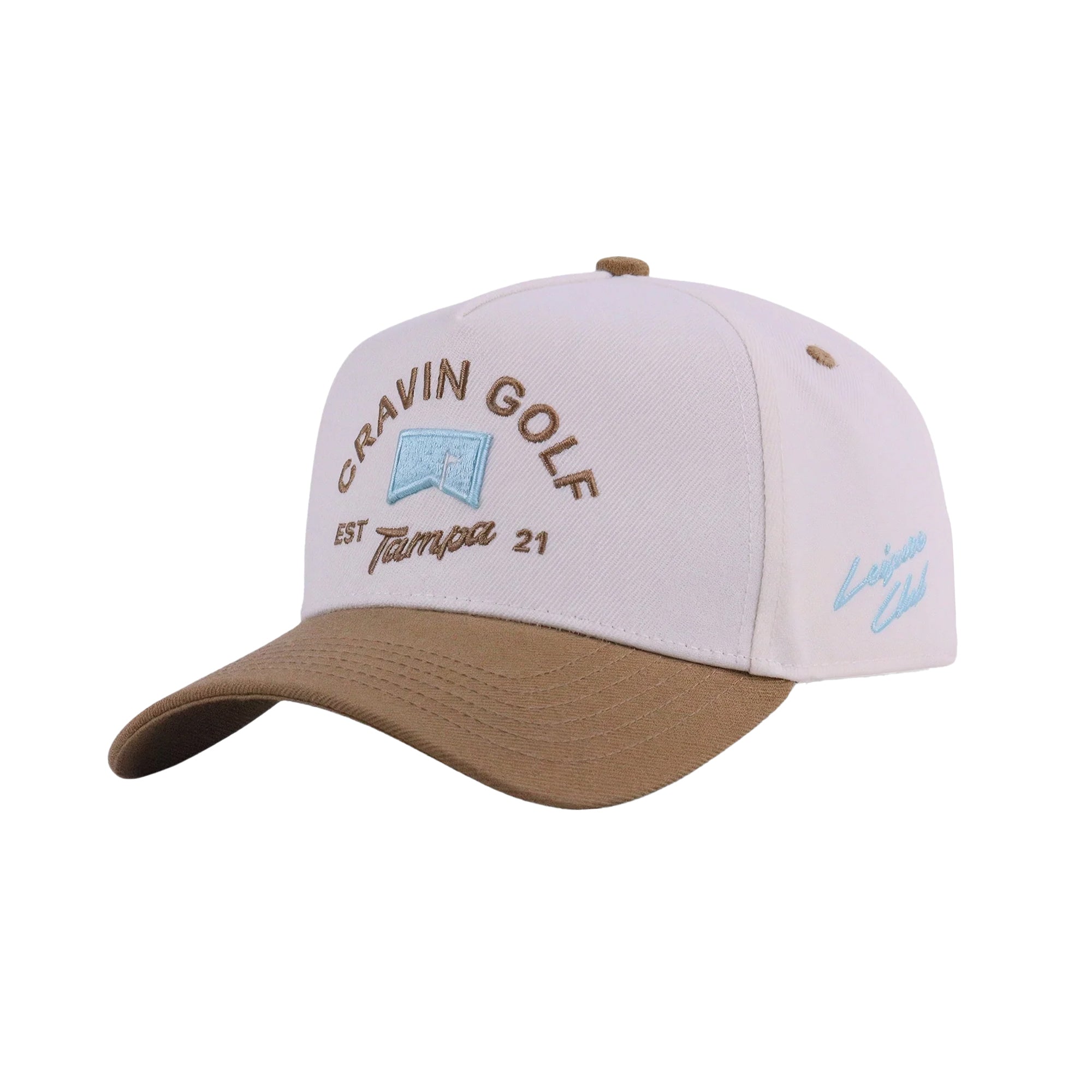 Cream Brown Flag Hat