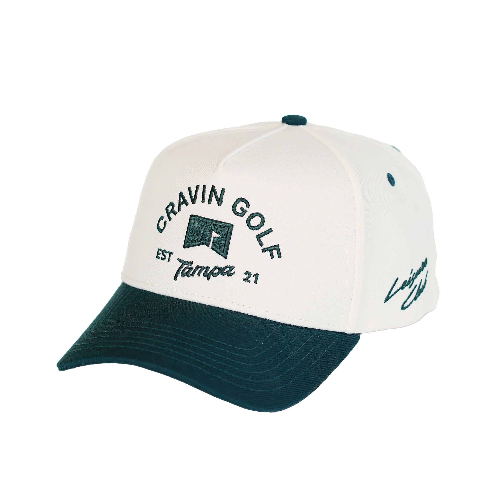 Cream Green Flag Hat