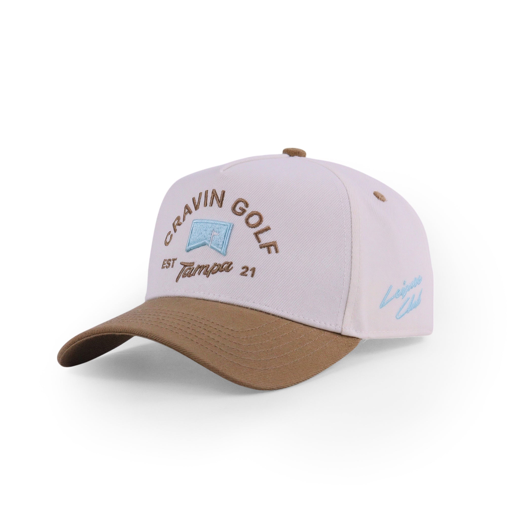 Cream Brown Flag Hat