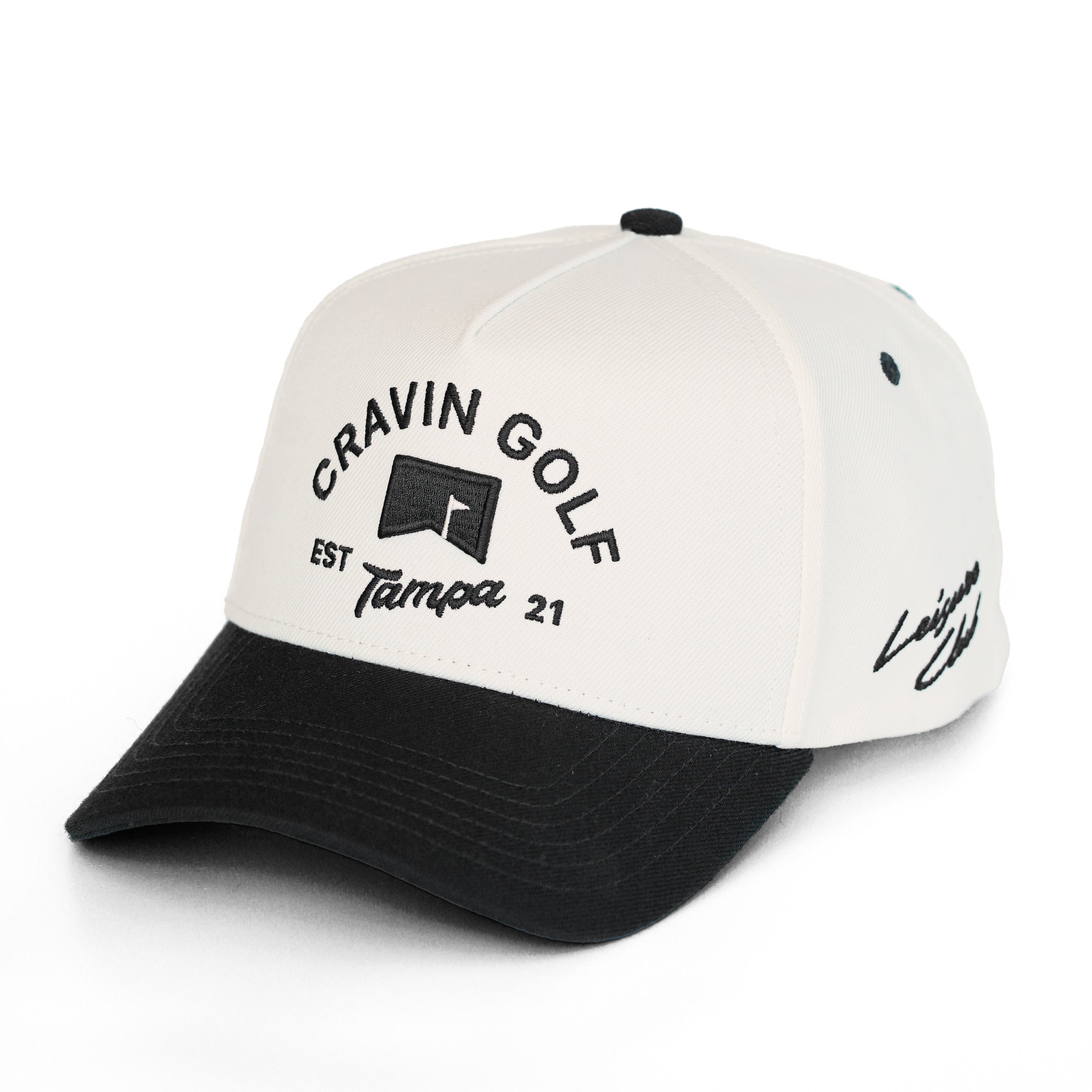 Cream Black Flag Hat