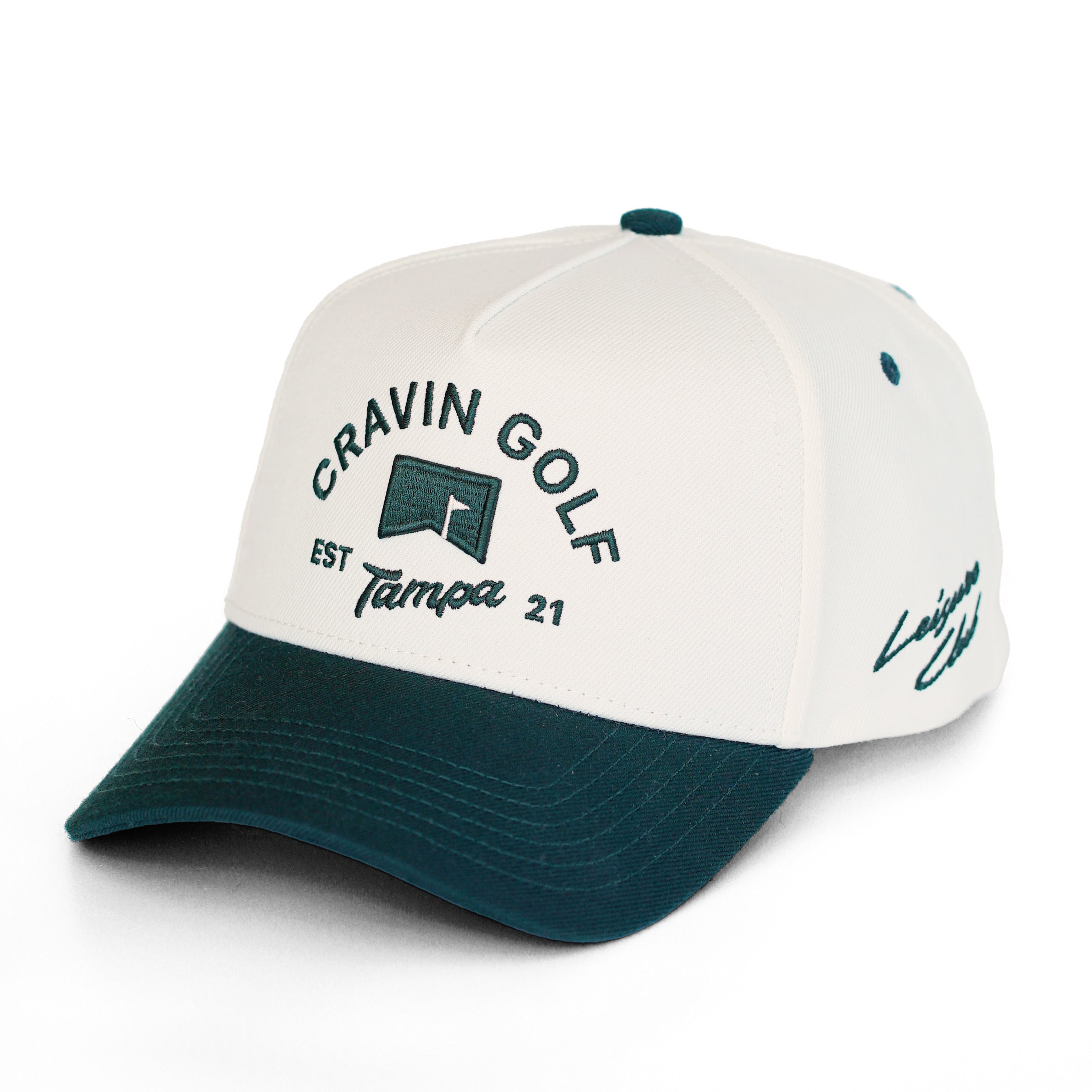 Cream Green Flag Hat