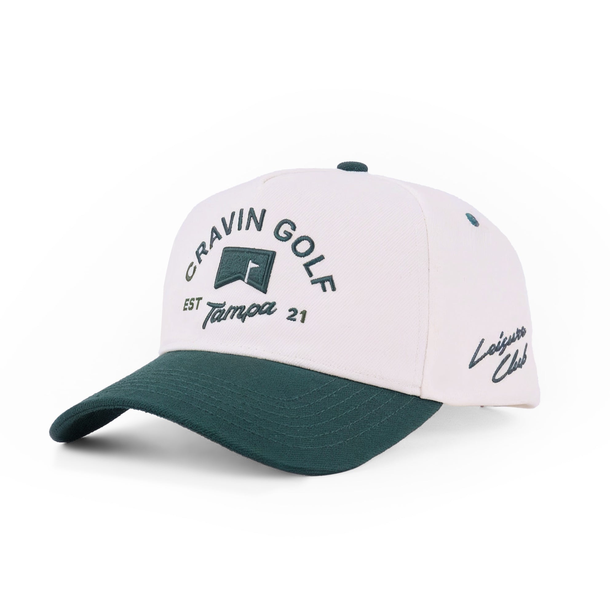 Cream Green Flag Hat