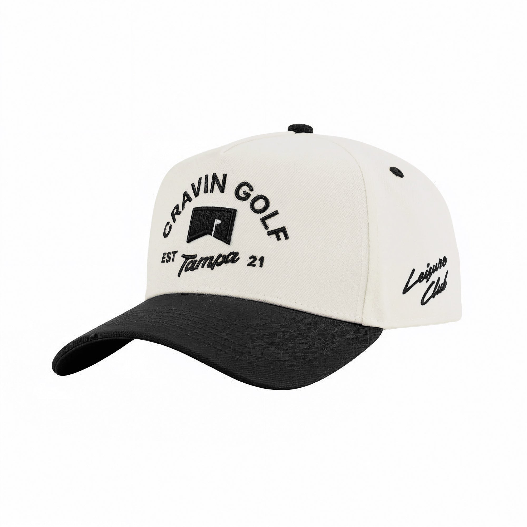 Cream Black Flag Hat