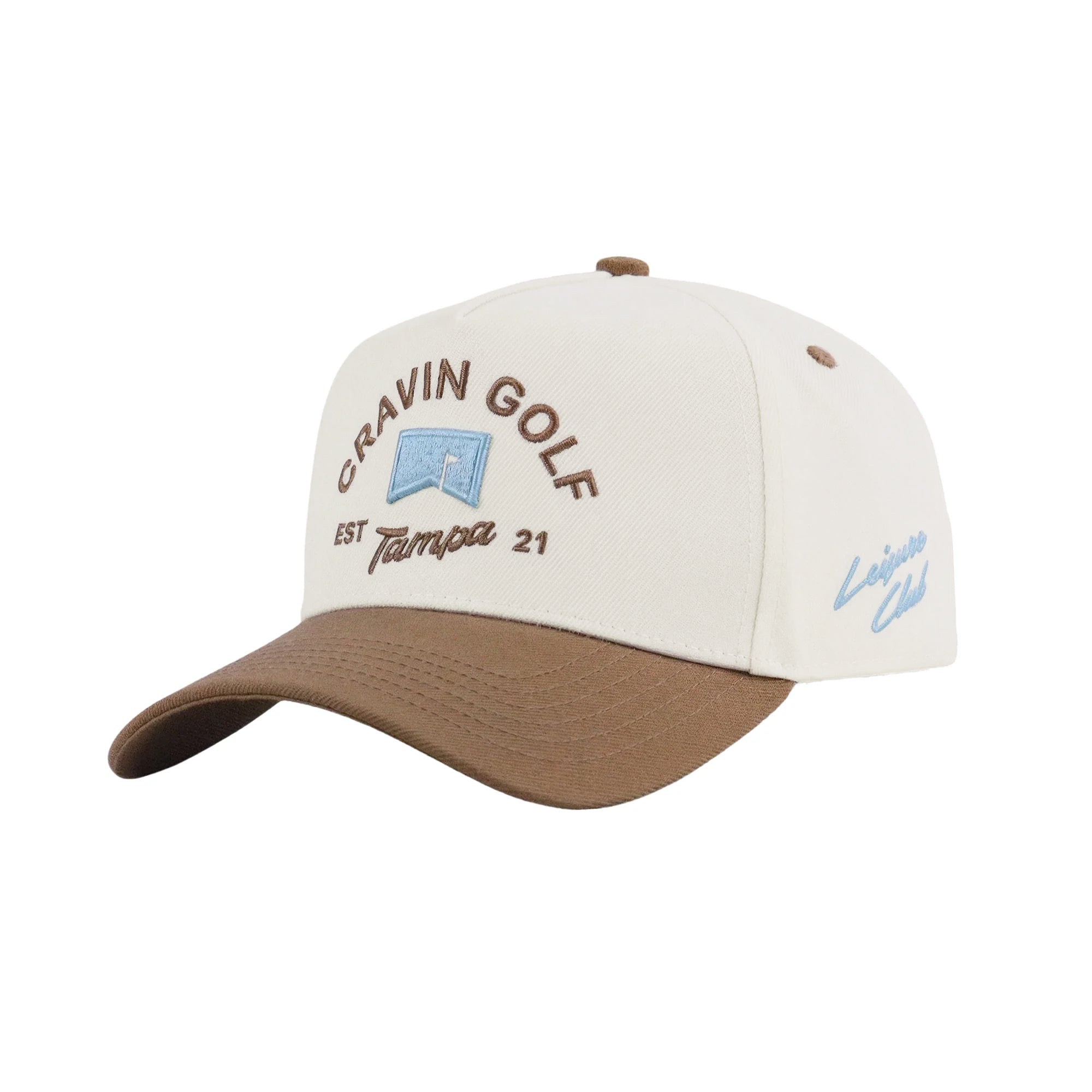 Cream Brown Flag Hat